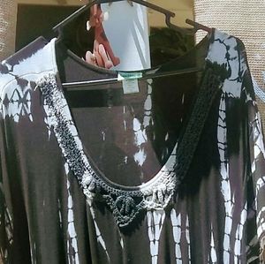 Black tie dye tie dye dress